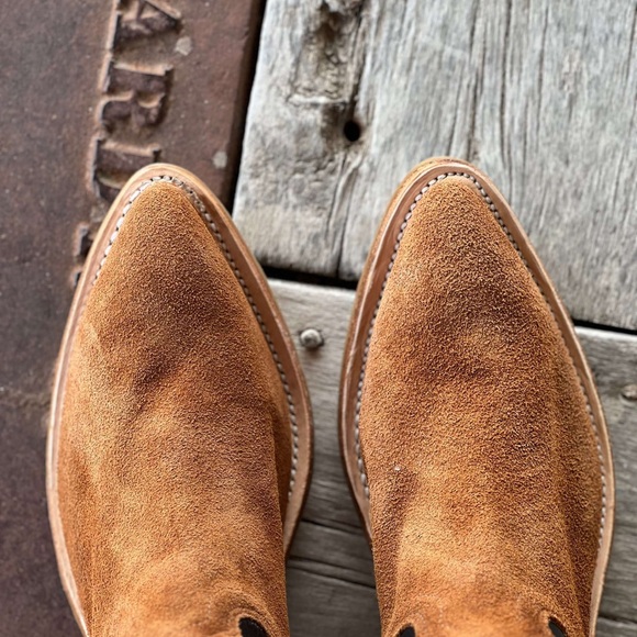 FENOGLIO BOOT CO. Rust Roughout Boots in brown size 10.5 - Picture 3 of 10